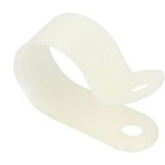 CABLE CLAMP 9.5MM WHITE NYLON