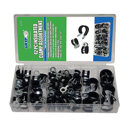 CABLE CLAMP ASSORTMENT 42PCS/SET
