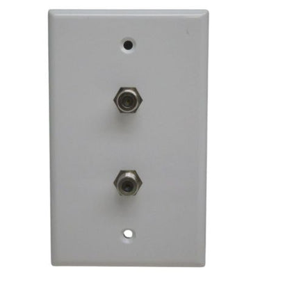 WALL PLATE F FEM 2POS PLAS WHT