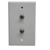 WALL PLATE F FEM 2POS PLAS WHT