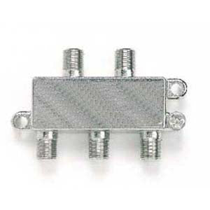 TV SPLITTER 4WAY 5-900MHZ 75 OHM GOLD CONTACT