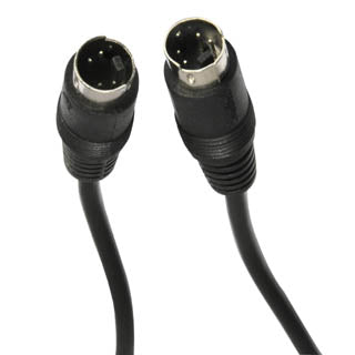 S-VIDEO CABLE MINI DIN 4M/M 15FT BLACK TIN