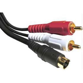 S-VIDEO WITH 2RCAPL AUDIO CABLE 6FT GOLD CONNECTORS