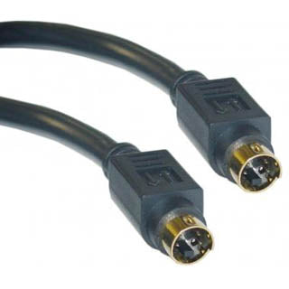 S-VIDEO CABLE MINI DIN 4M/M 25FT GOLD BLUE