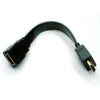 HDMI CABLE MALE-FEM 8IN FLAT BLACK
