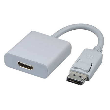 DISPLAYPORT MALE-HDMI FEMALE 6IN WHT/BLK PASSIVE ADAPTER