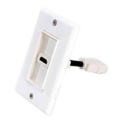 WALL PLATE HDMI 1PORT WITH 4IN FLEXIBLE EXTENSION CABLE