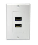 WALL PLATE HDMI 2PORT PLASTIC