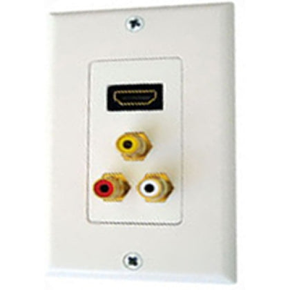 WALL PLATE HDMI WITH 3XRCA JACK COMPOSITE