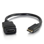 HDMI FEM-MINI HDMI MALE ADAPTER 6IN BLACK