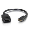 HDMI FEM-MINI HDMI MALE ADAPTER 6IN BLACK