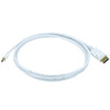MINI DISPLAYPORT MALE-DISPLAY PORT MALE 6FT BLK/WHT CABLE