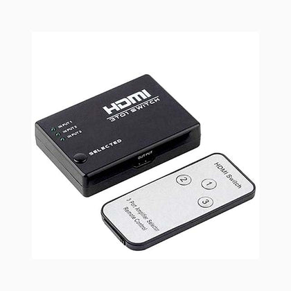 HDMI SWITCH BOX 3WAY W/REMOTE 3 INPUT 1 OUTPUT