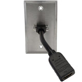 WALL PLATE HDMI 1PORT STAINLESS STEEL