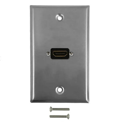 WALL PLATE HDMI 1PORT STAINLESS STEEL