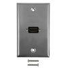 WALL PLATE HDMI 1PORT STAINLESS STEEL