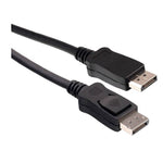 DISPLAYPORT MALE-MALE 10FT CABLE BLACK GOLD PLATED