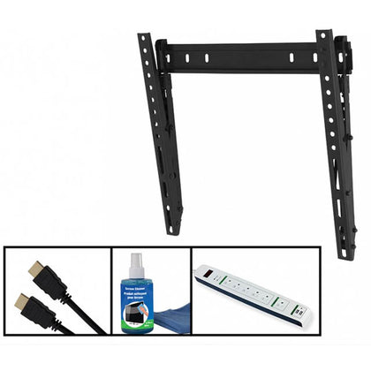 TV WALLMOUNT 26-55IN TILT 88LB W/POWERBAR 2XHDMI SCREEN CLEANER