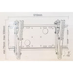 TV WALLMOUNT 23-37IN TILT 165LB SILVER