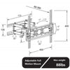 TV WALLMOUNT 32-65IN SWIVEL/TILT 5-10 TILT 88LB 80-359MM DISTAN