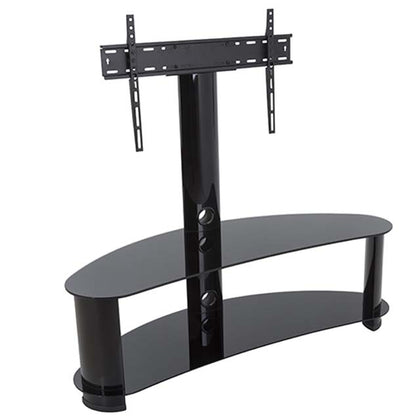 TV PEDESTAL STAND 32-65IN FIXED 110LB WITH AV SHELF AND BASE