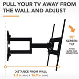 TV WALLMOUNT 37-80IN TILT/SWIVEL 88LB BLK