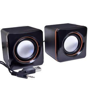SPEAKER PC USB AUDIO OUTPUT 5W CUBE (1PAIR/SET)