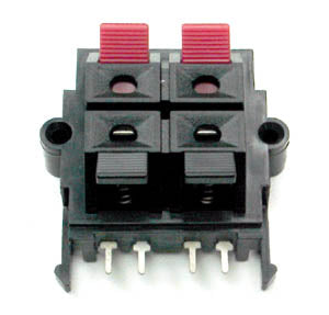 SPEAKER TERM 4POS RECT RED/BLK {{