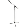 MICRPHONE STAND 5.5FT BLACK FOLDABLE TRIPOD LEG BASE