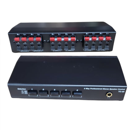 SPEAKER SELECTOR SWITCH BOX 5WAY PUSH 5w RMS PER CHANNEL