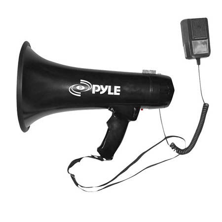 MEGAPHONE 40W DETACHABLE MIC SIREN & 3.5MM AUX-IN FOR MUSIC