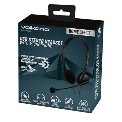 HEADPHONE MONO W/MIC BLK