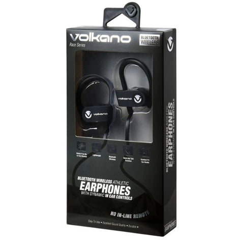 EARPHONES W/MIC & IN EAR CONTROL BLUETOOTH WITH EAR HOOKS