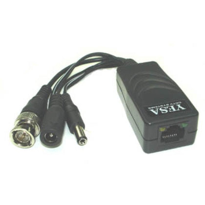 BNC PLUG TO RJ45 BALUN FOR CCTV WITH DC POWER PLUG & JACK