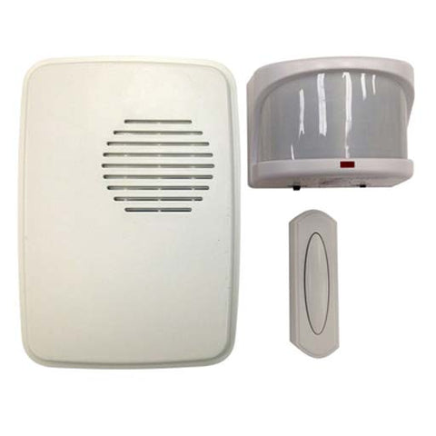 DOOR BELL KIT WIRELESS MOTION ALERT 3 TUNE WHITE