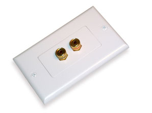 WALL PLATE BINDING POST 2POS