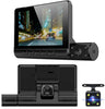DASH CAMERA 1080P 3LENS 4INCH DVR FRONT INNER REAR NIGHTVISION