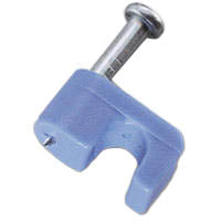 CABLE CLAMP F 75MM BLUE W/NAIL