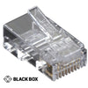 MODULAR PLUG 8P8C SOL/STR CAT6 RND UNSH