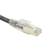 PATCH CORD CAT6 BLK 1FT SHIELD SNAGLESS BOOT