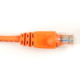 PATCH CORD CAT5E ORG 1FT SNAGLESS BOOT