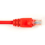 PATCH CORD CAT5E RED 1FT SNAGLESS BOOT