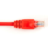 PATCH CORD CAT5E RED 1FT SNAGLESS BOOT