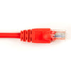 PATCH CORD CAT5E RED 1FT SNAGLESS BOOT