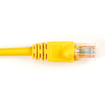 PATCH CORD CAT5E YEL 1FT SNAGLESS BOOT