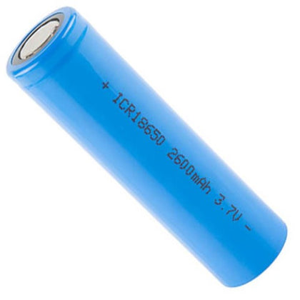 BATTERY LI-ION 3.7V 2600MAH BUTTON TOP 18X65MM 18650 SIZE