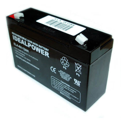 BATTERY LEAD ACID 6V 12AH QTAB 5.94X1.97X3.70IN(LXWXH)