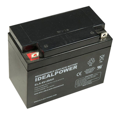 BATTERY LEAD ACID 6V 20AH BOLT 6.18X3.27X4.92IN(LXWXH)