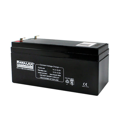 BATTERY LEAD ACID 12V 3.3AH QT 5.27X2.64X2.36IN (LXWXH)