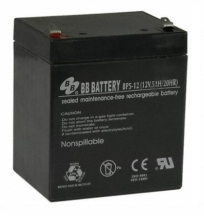 BATTERY LEAD ACID 12V 5AH QTAB 3.54X2.75X3.94IN(LXWXH)